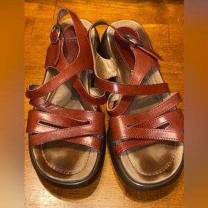 Dansko strappy sandals in red!